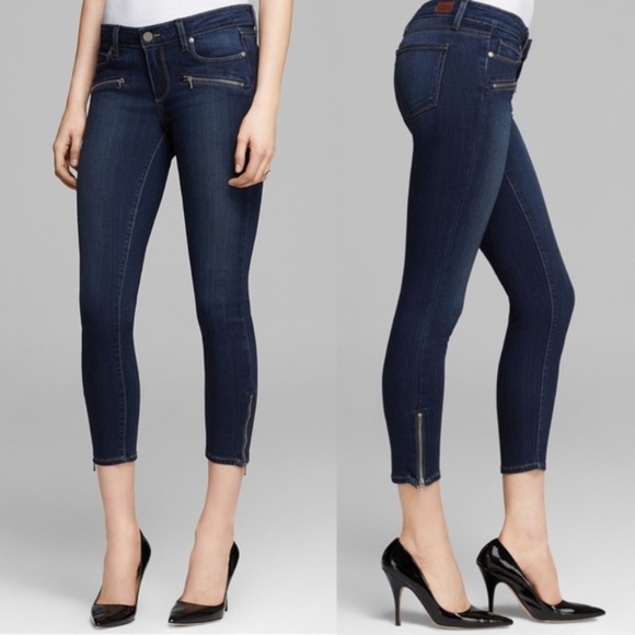 PAIGE Denim - PAIGE Jane Zip Cropped Nottingham Wash Jeans 25